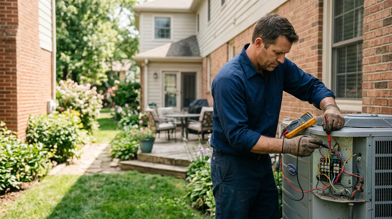 HVAC technician working near Lucerne Valley, CA